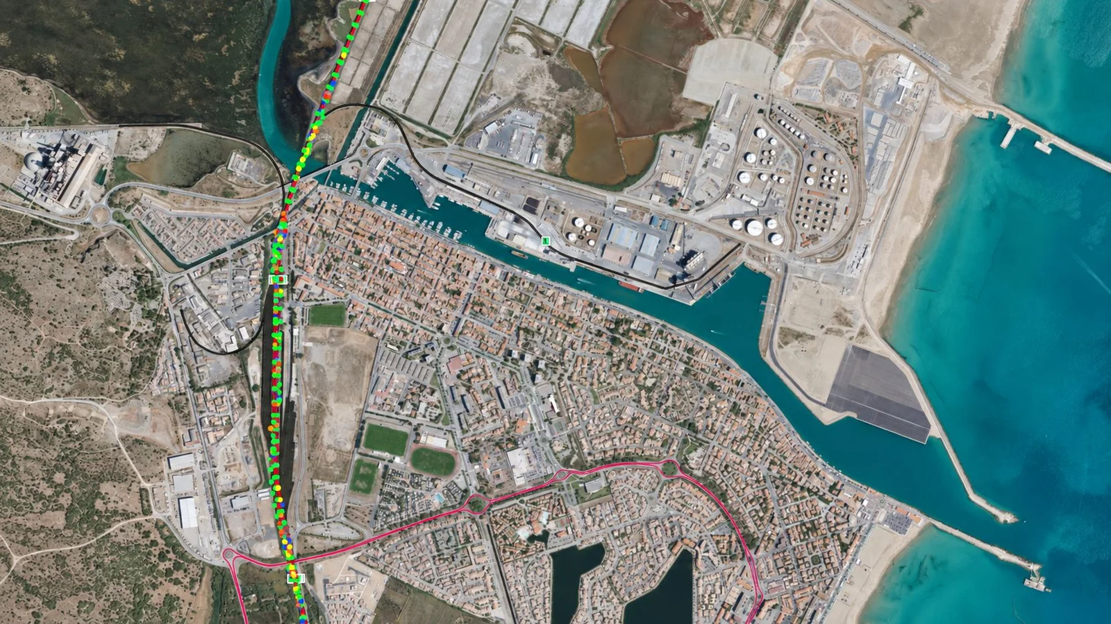 Imajnet Maps and AI - inventaire du réseau routier portuaire et littoral extrait par IA à partir d’imagerie aérienne