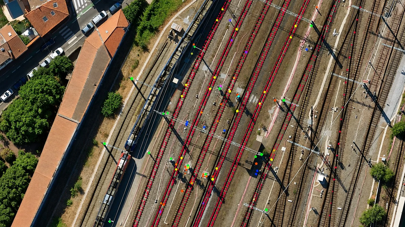 Imajnet Maps and AI - détection des voies et des équipements de signalisation d’un faisceau ferroviaire