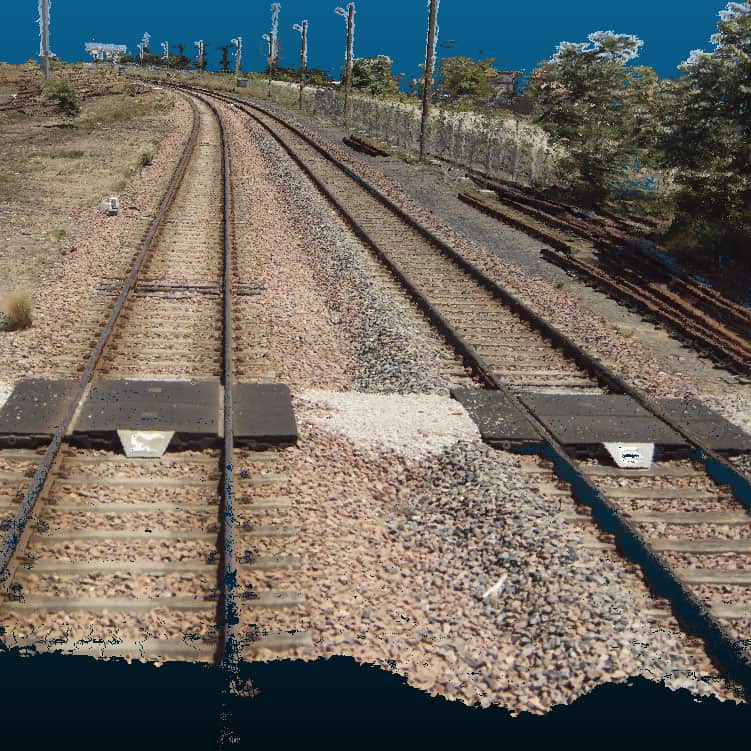 Point cloud and 3D model reconstructed from an imajbox® survey